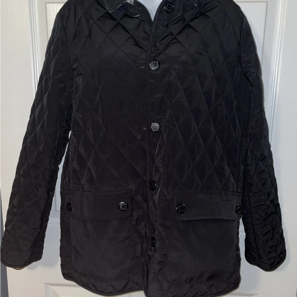 Susan Graver Dark Gray Quilted Puffer Coat - Picture 11 of 12